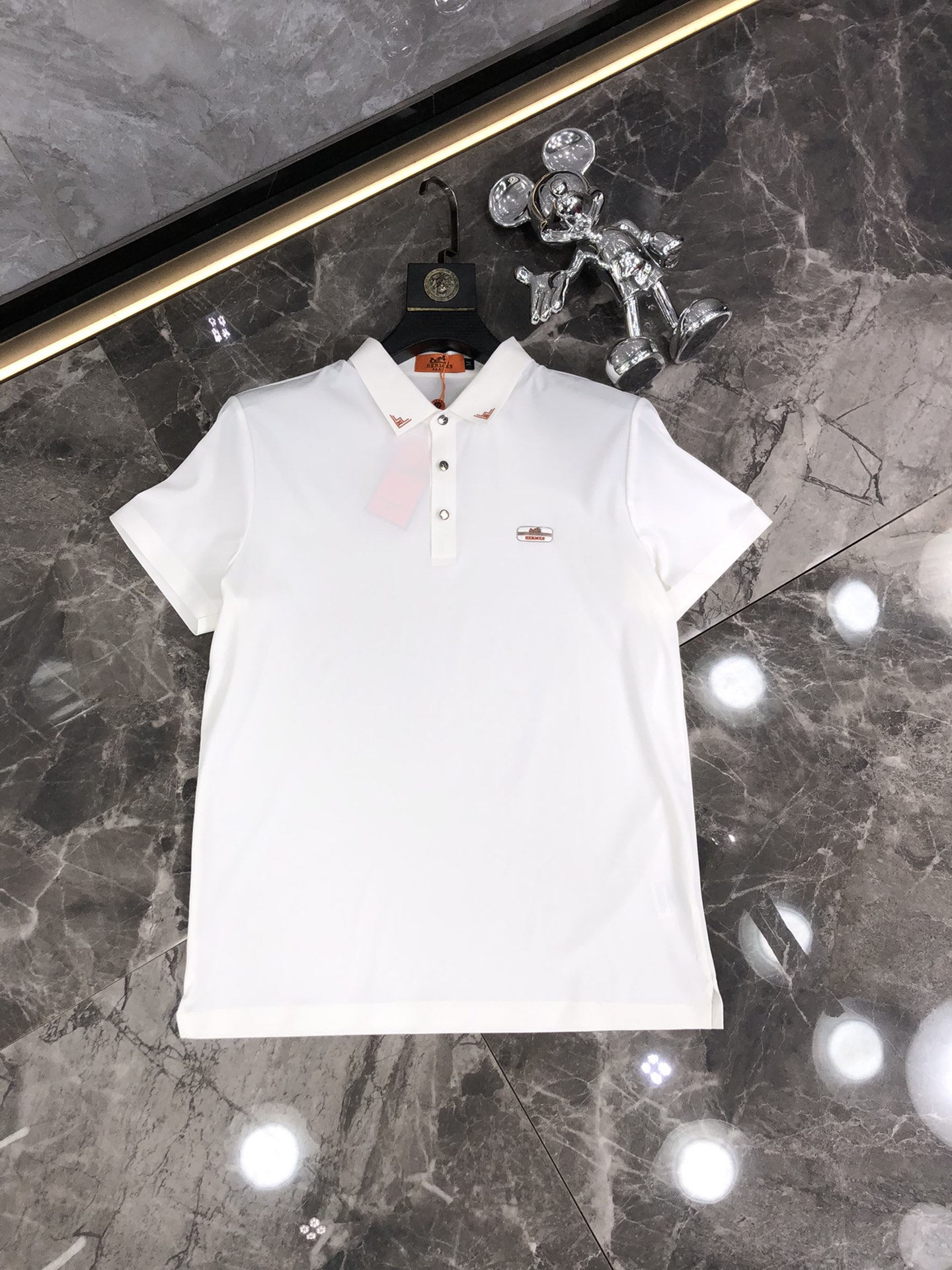 Hermes Fashion
 Clothing Polo T-Shirt White Summer Collection Short Sleeve