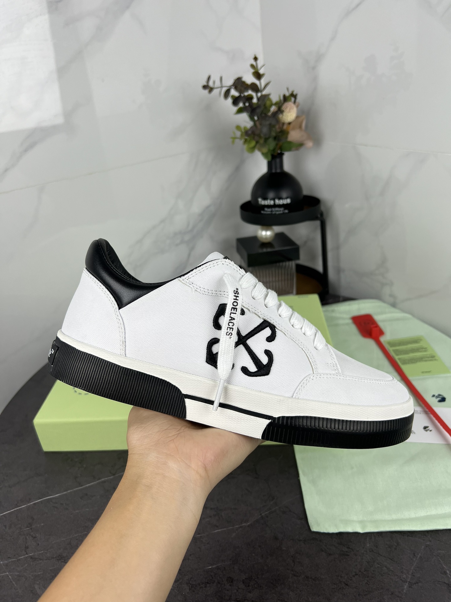 Factory precio Off-white últimos zapatos casuales bordo original compró uno a uno molde abierto Teji
