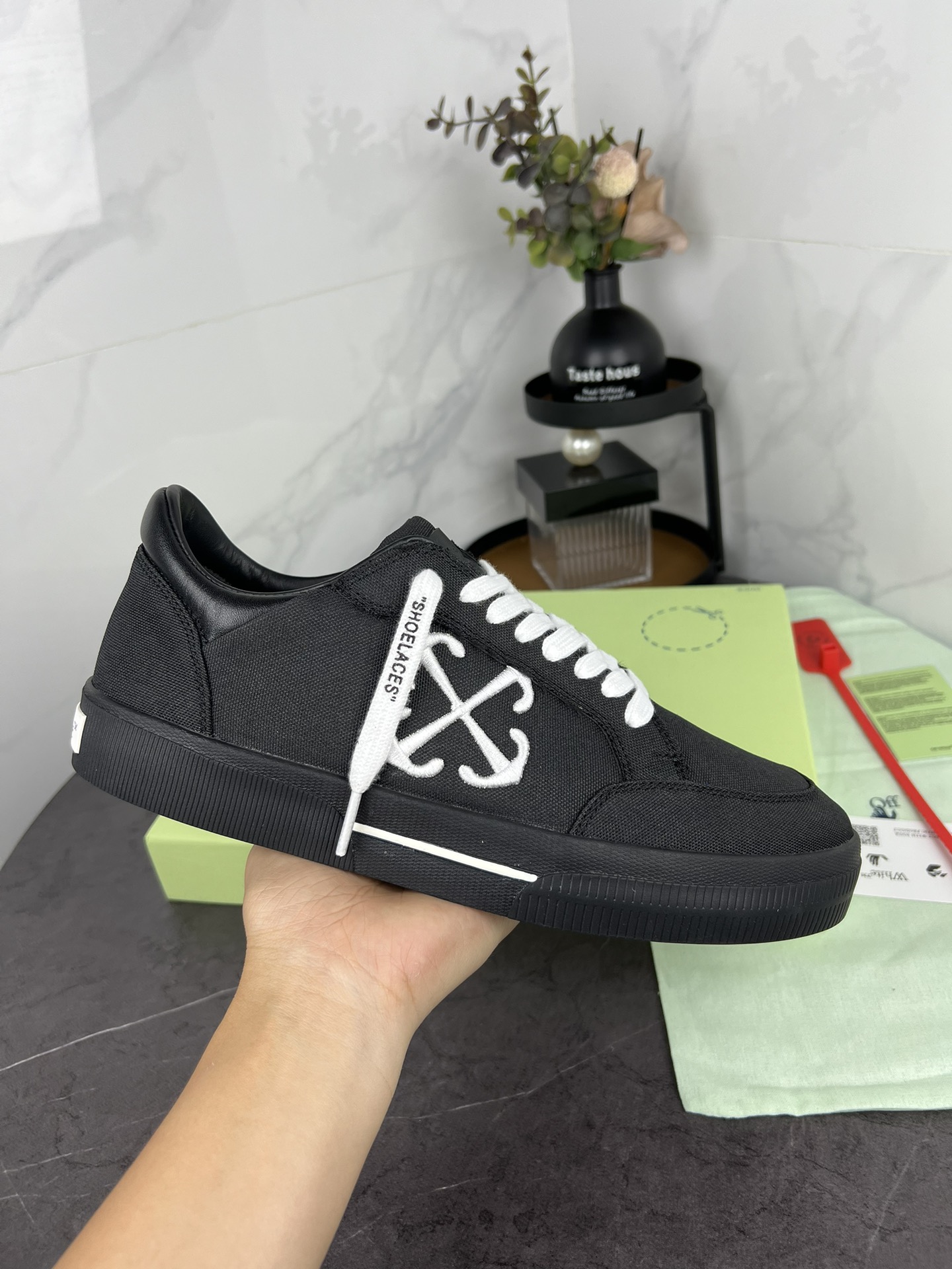 Factory precio Off-white últimos zapatos casuales bordo original compró uno a uno molde abierto Teji