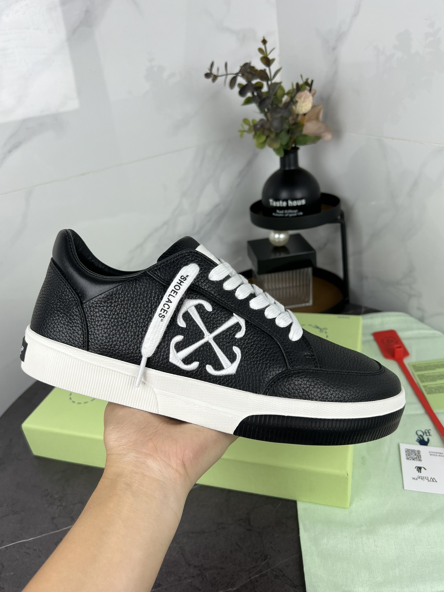 Factory precio Off-white últimos zapatos casuales bordo original compró uno a uno molde abierto Teji