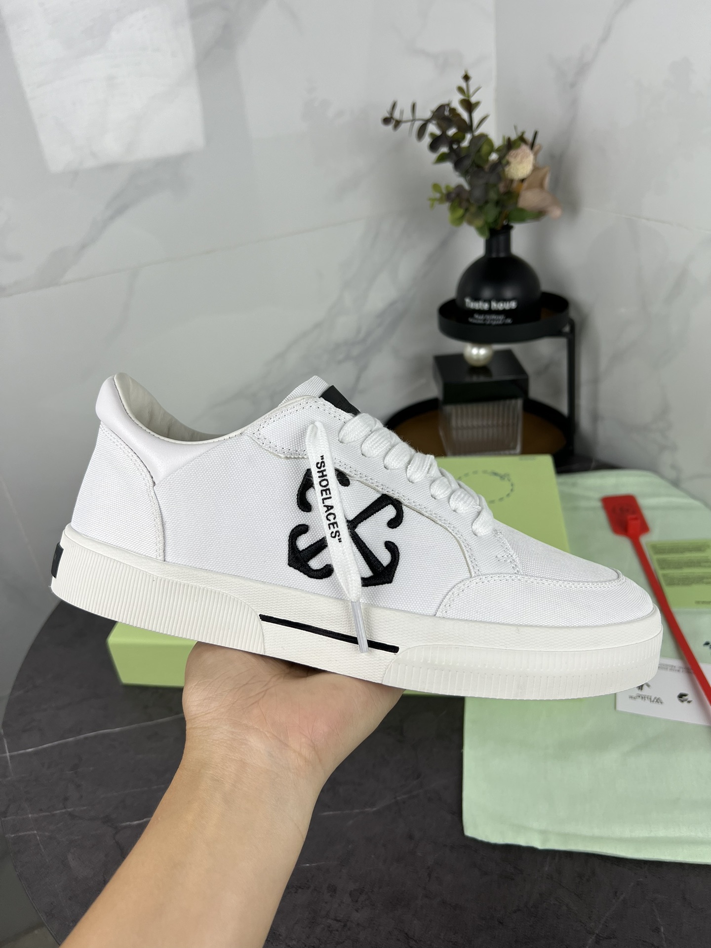 Factory precio Off-white últimos zapatos casuales bordo original compró uno a uno molde abierto Teji
