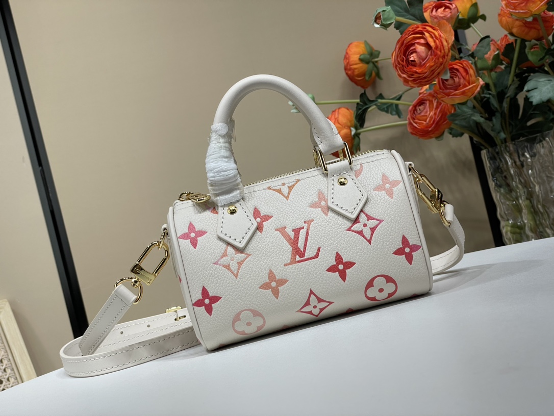 Louis Vuitton LV Speedy Tassen handtassen Rood Empreinte​ Mini M83452