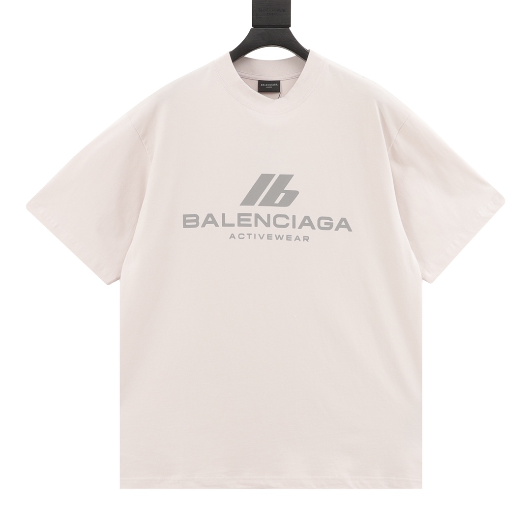 balenciaga/巴黎世家 反光字母印花圆领短袖