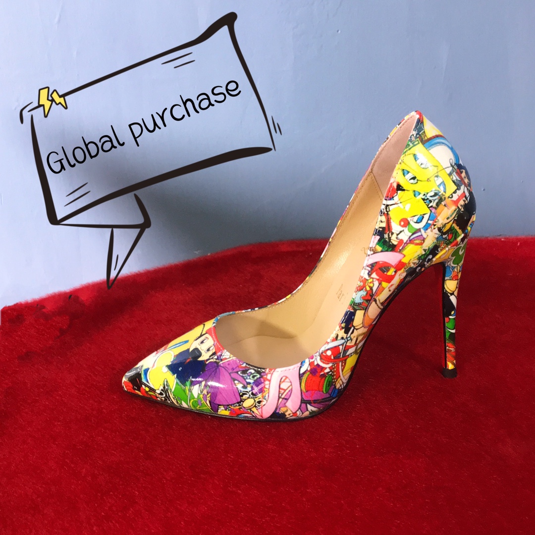 NO:100124,High-end custom graffiti series!  H10Cm, size 34-42. Customized version, no return or exchange. Graffiti pictures on the left and right feet are not matched. It is a normal phenomenon. 9033-003. Yellow people graffiti Standard European code Reference: 9033-003 Color:yellow Material:patent Lining:red goat leather Heel height:10Cm Sole:leather sole Size:EUR 34-42 (US 4-11):,,christian louboutin19860909高端订制 涂鸦系列！ H10Cm,尺码34-42码.订制款,不退不换.左右脚涂鸦图不配对.属正常现象.9033-003.黄人涂鸦 标准欧码 Reference:9033-003 Color:yellow Material:patent Lining:red goat leather Heel heigh:10Cm Sole:leather sole Size:EUR 34－42（US 4一11) :,,christian louboutin,Women's Shoes