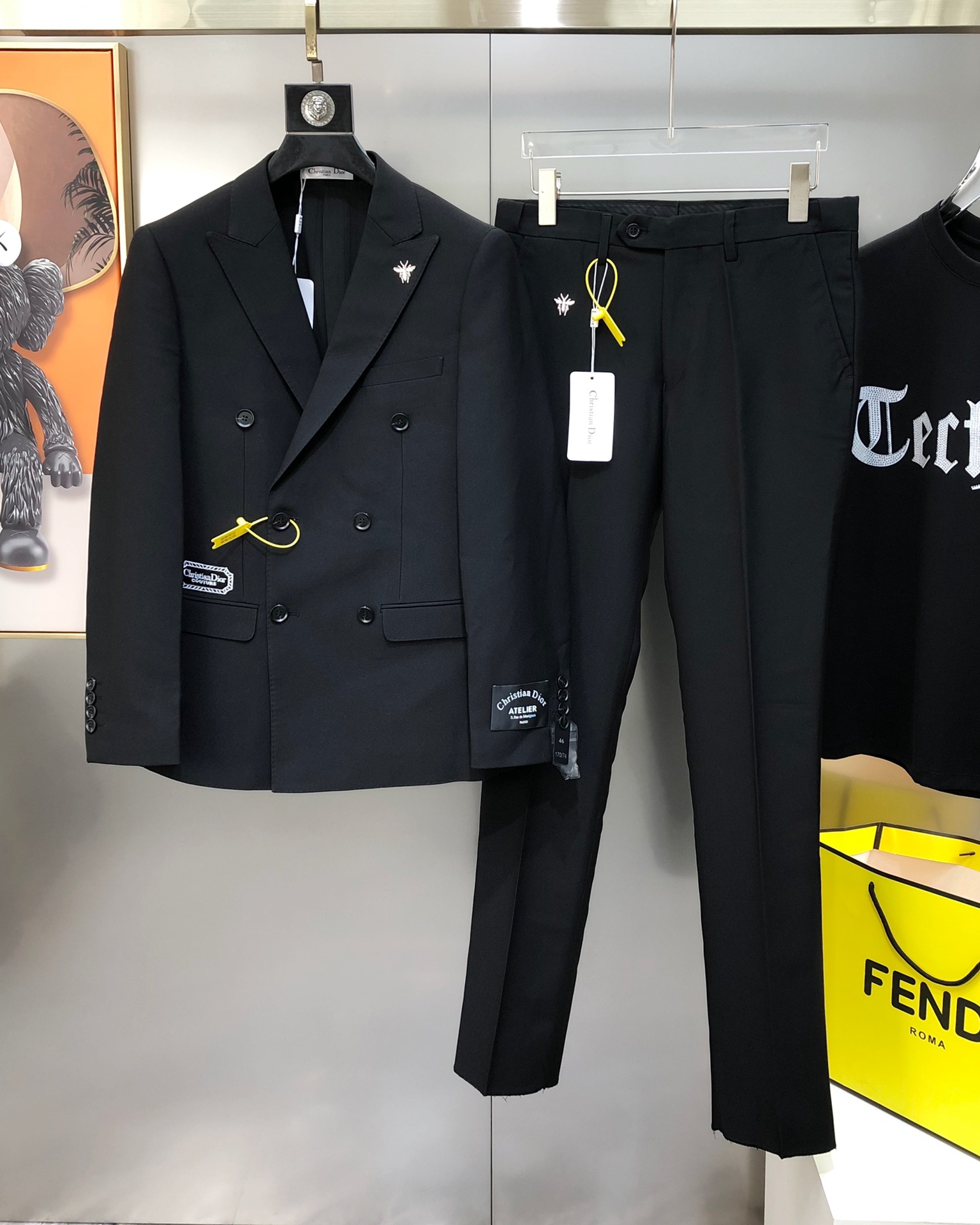 Dior Kleding Jas &Jassen Broek Overhemden Trainingspak Zwart Mannen Polyester Lentecollectie Fashion Casual