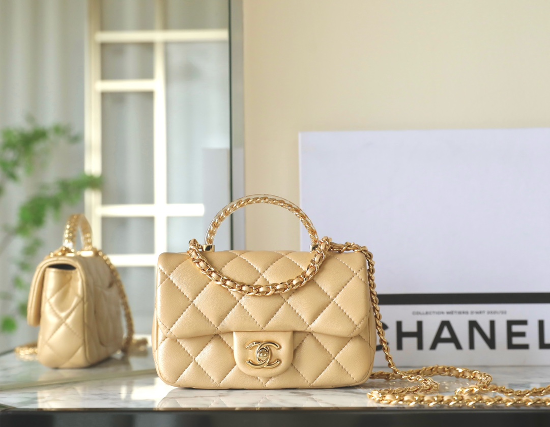 Chanel Classic Flap Bag Crossbody & Shoulder Bags Gold Hardware Lambskin Resin Sheepskin Spring/Summer Collection