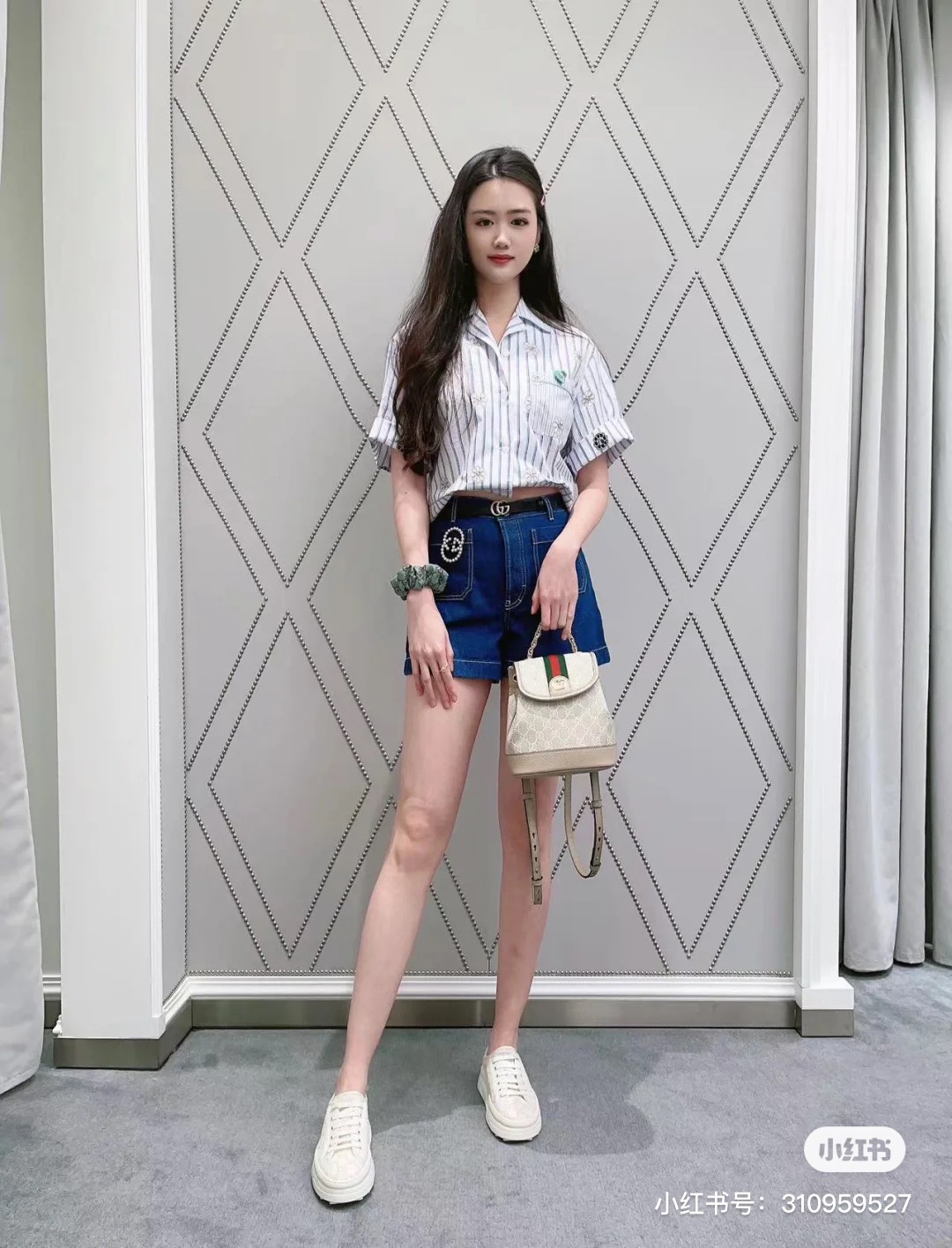Gucci 795221 barley color upper body backpack