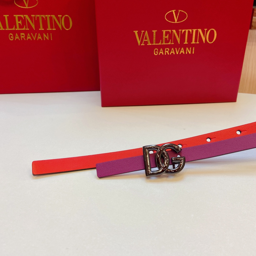 D&G Douga’s Double-Sided Calf Belt with DG Cross-Letter Prints – 1.5 cm Precision - 图片 4