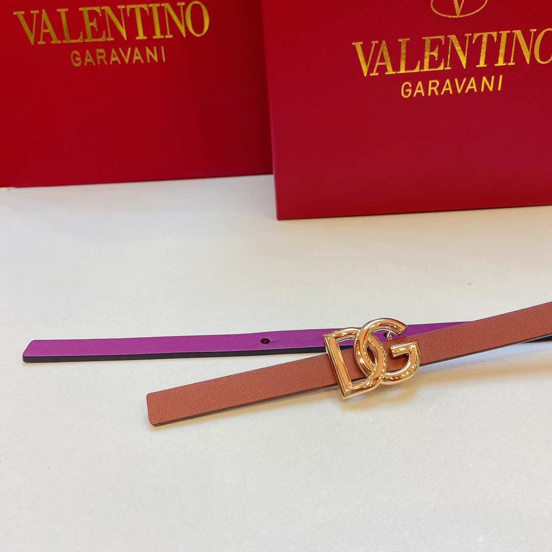 D&G Douga’s Belt: Banner Double-Sided Calf Belt with DG Cross-Letter Prints - 图片 3