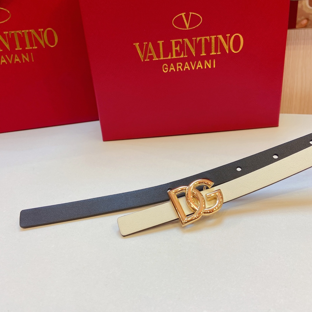 High-Quality Ms. D&G Douga’s Calf Belt with DG Cross-Letter Prints – 1.5 cm Width - 图片 4