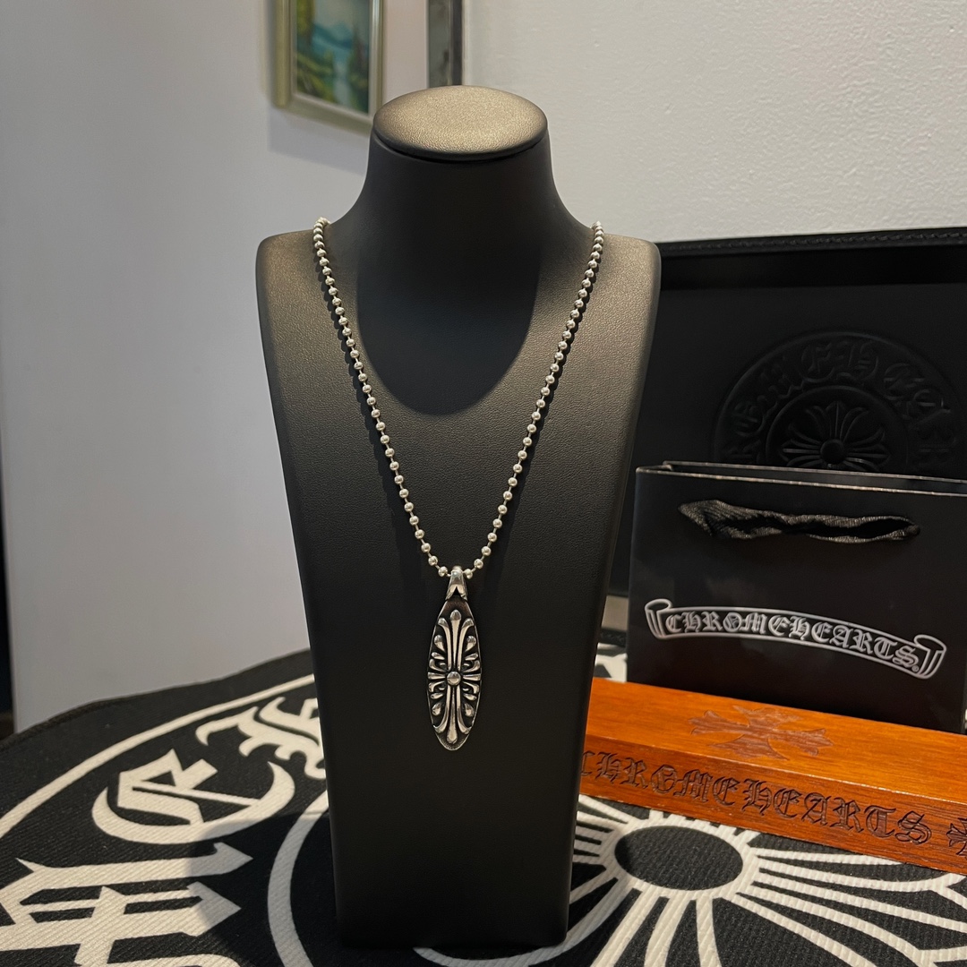 Chrome Hearts Joyas Collar Gris Universal para hombres y mujeres Vintage