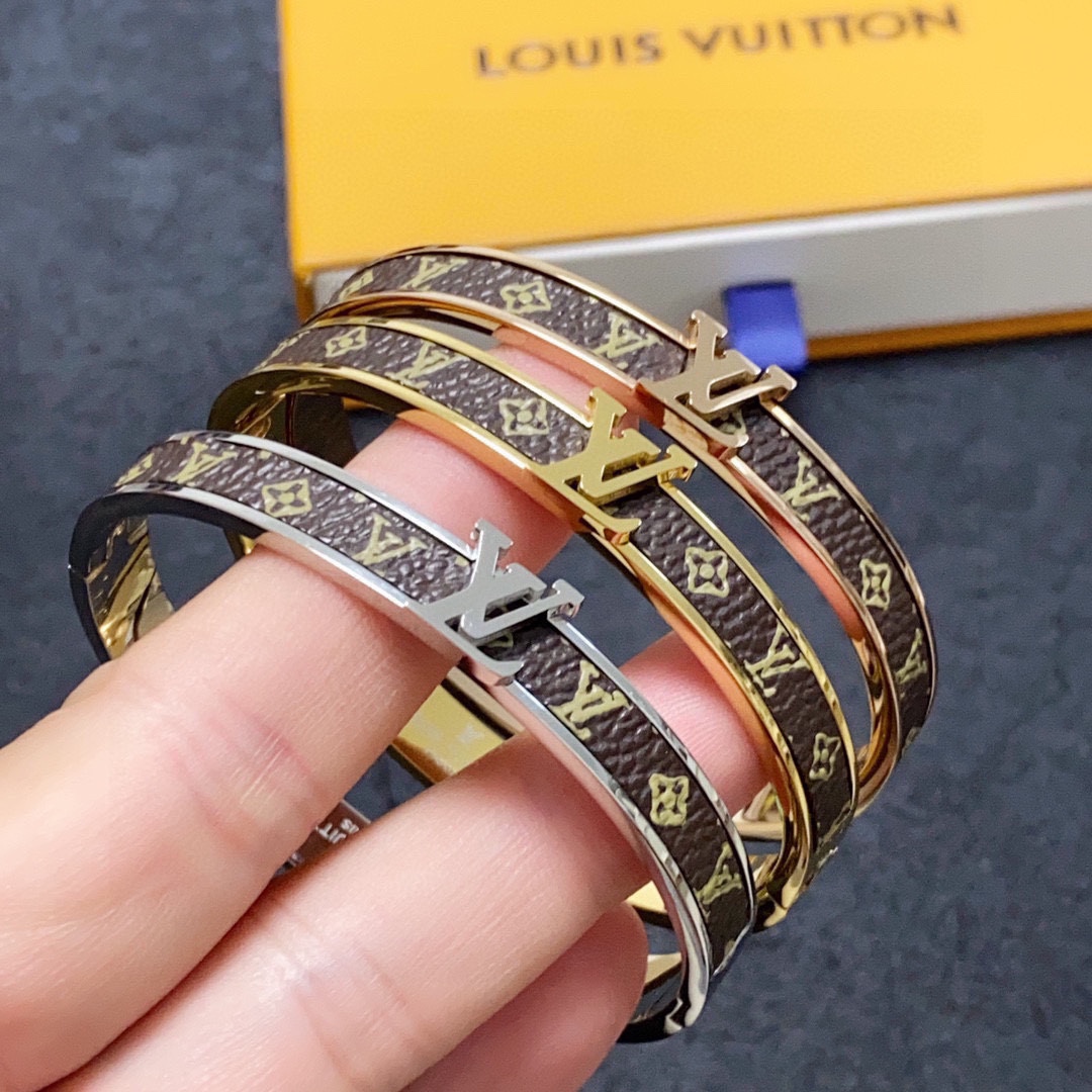 Louis Vuitton Jewelry Bracelet White Printing Vintage