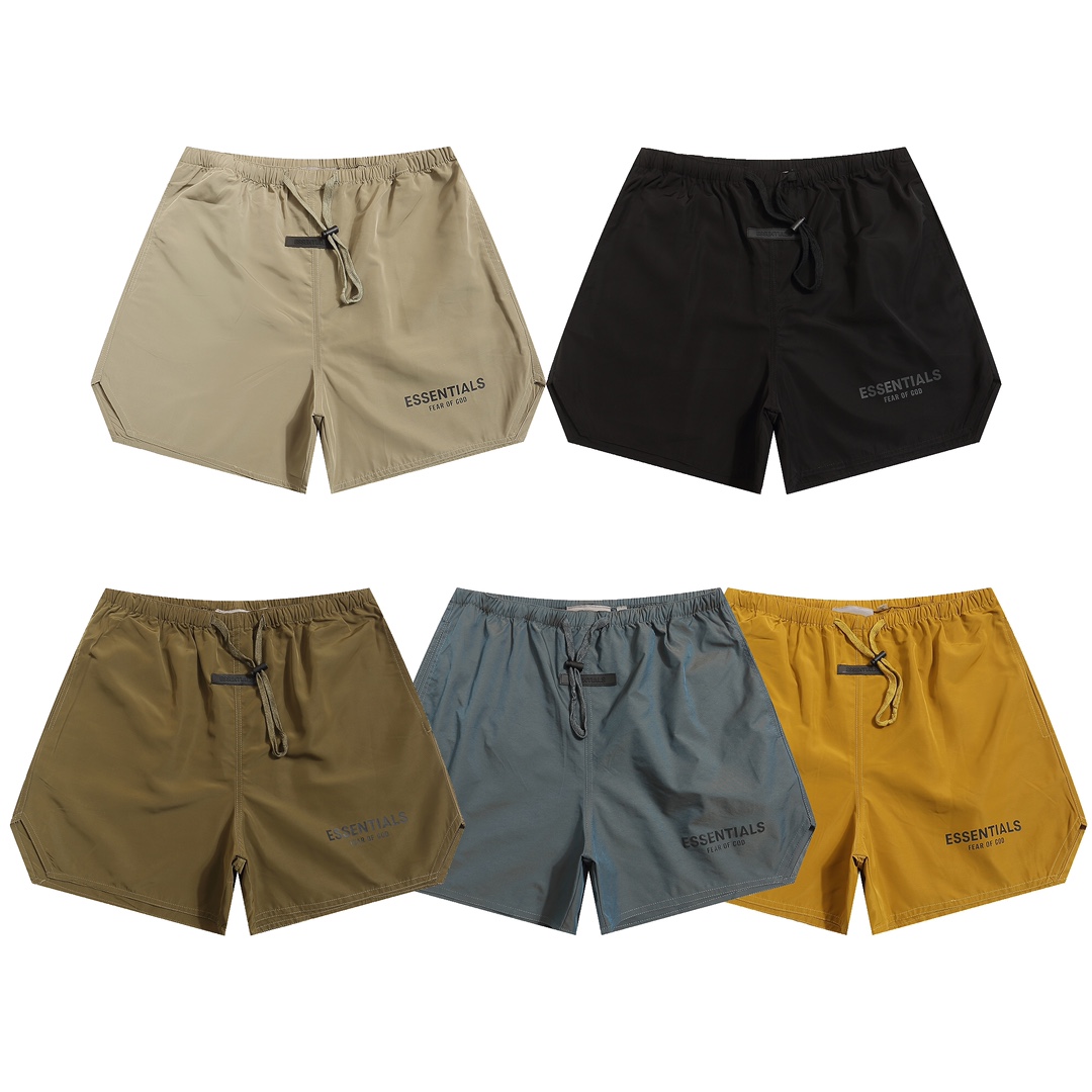 Essentials fog复线夏季沙滩短裤
款号：K711#  
颜色： 黑色 褐...