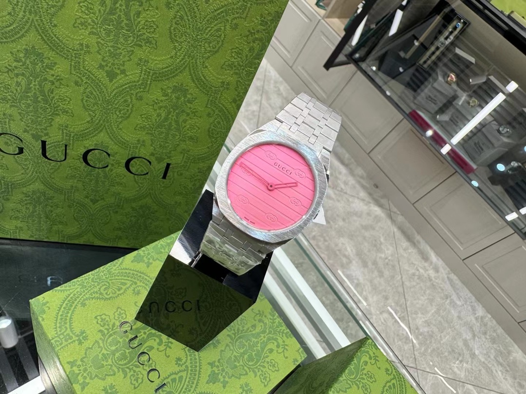 New Gucci 25H Wristwatch: Colorful, High-Quality, Perfect Match (Call full package 30) - 图片 1