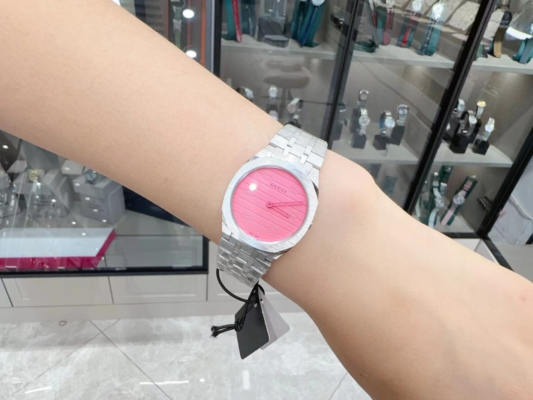 New Gucci 25H Wristwatch: Colorful, High-Quality, Perfect Match (Call full package 30) - 图片 2