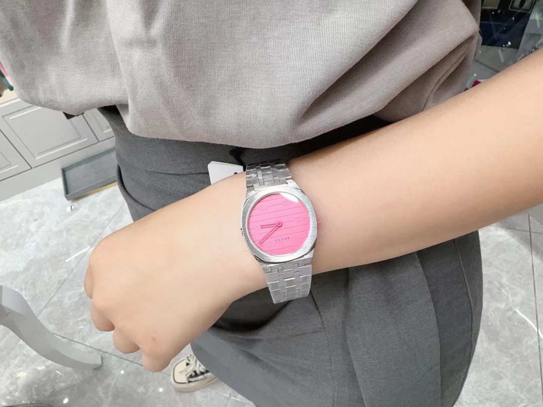 New Gucci 25H Wristwatch: Colorful, High-Quality, Perfect Match (Call full package 30) - 图片 6
