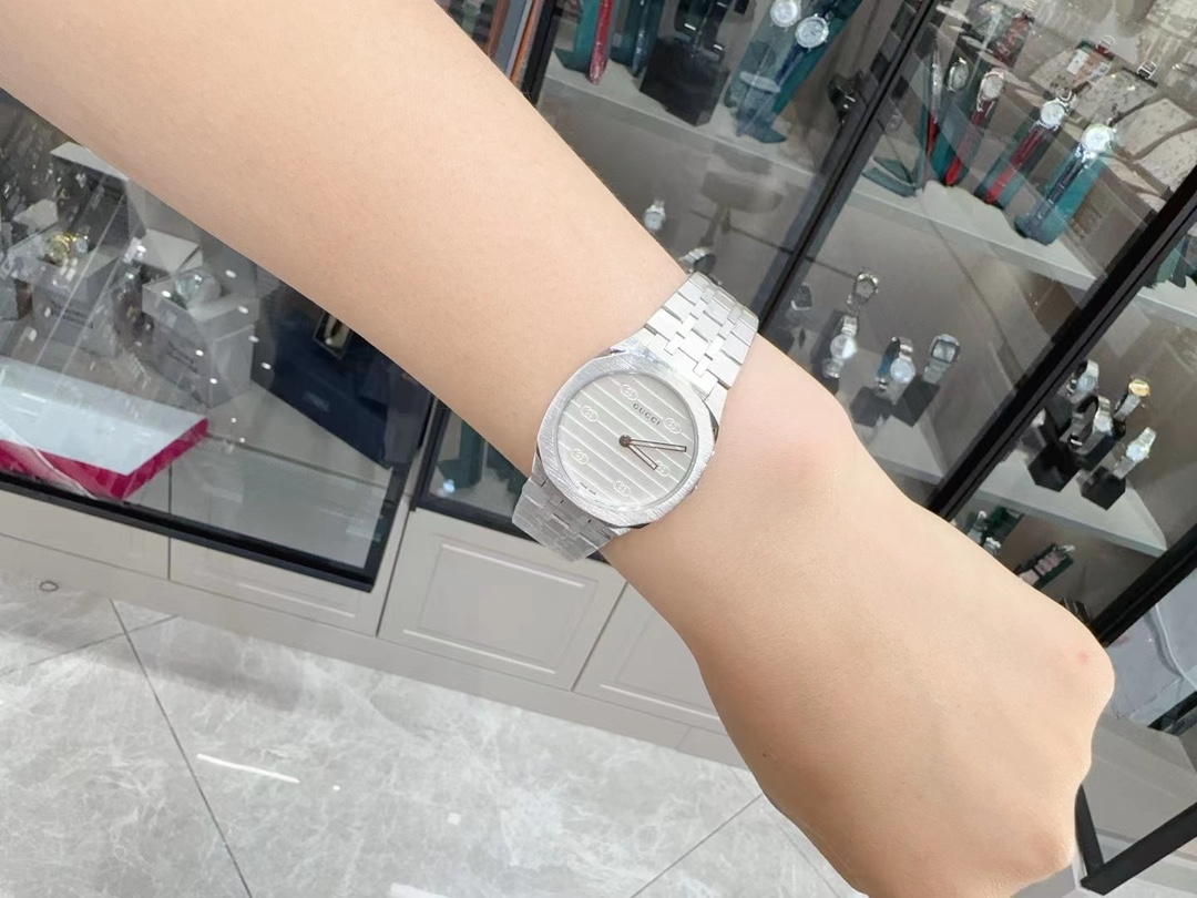 New Gucci 25H Wristwatch: Colorful, High-Quality, Perfect Match (Call full package 30) - 图片 4