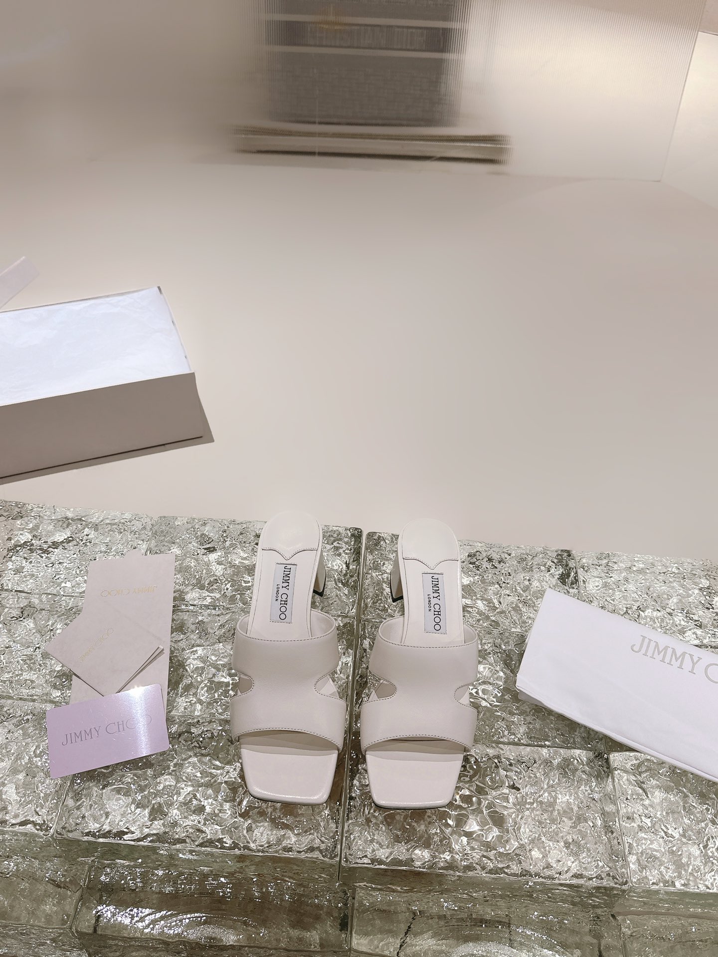 JIMMY CHOO hoge hakken sandalen slingback pumps met puntneus en kristallen bandjes + geïmporteerd schapenleer volledig kristallen schapenleer