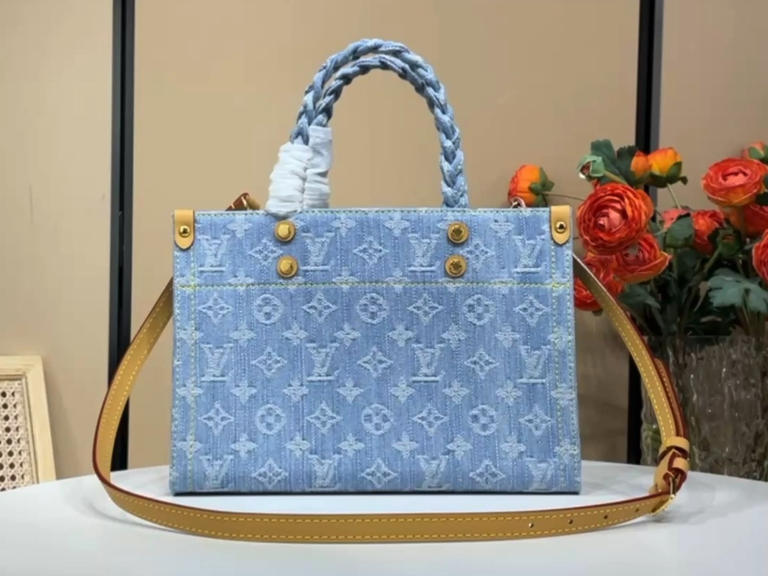 Louis Vuitton LV Onthego Tassen handtassen Blauw Lichtblauw m24897