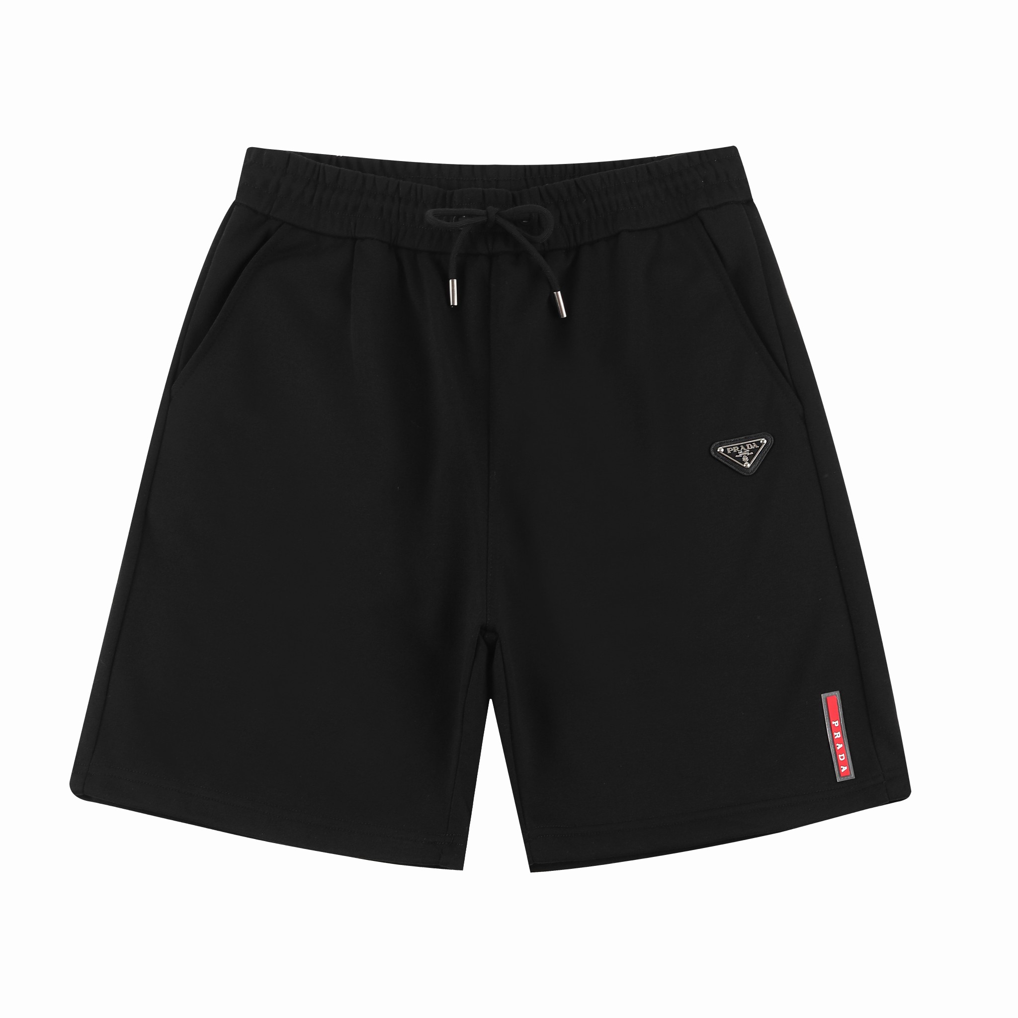 PRAD普拉* Nuevo modelo de pantalón corto para primavera/verano 2024, con logo triangular en el bolsillo delantero, letras…