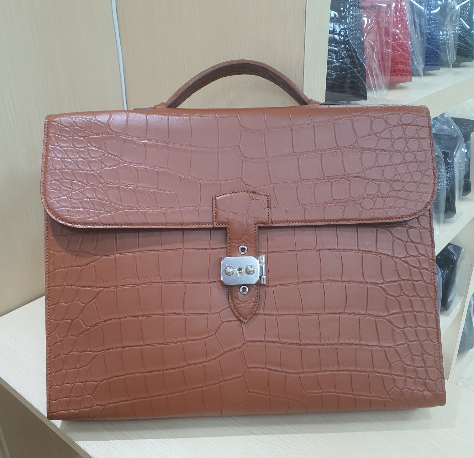 Hermès Sac à Dépêches Brown 37x30x6.5cm briefcase photo 3