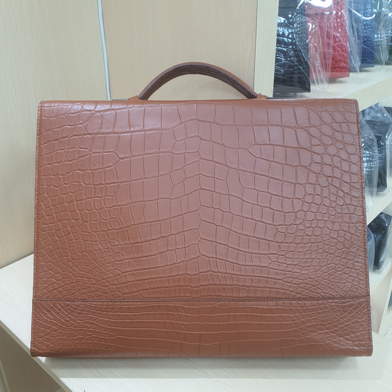Hermes Briefcase Brown 37 30 6 5cm business