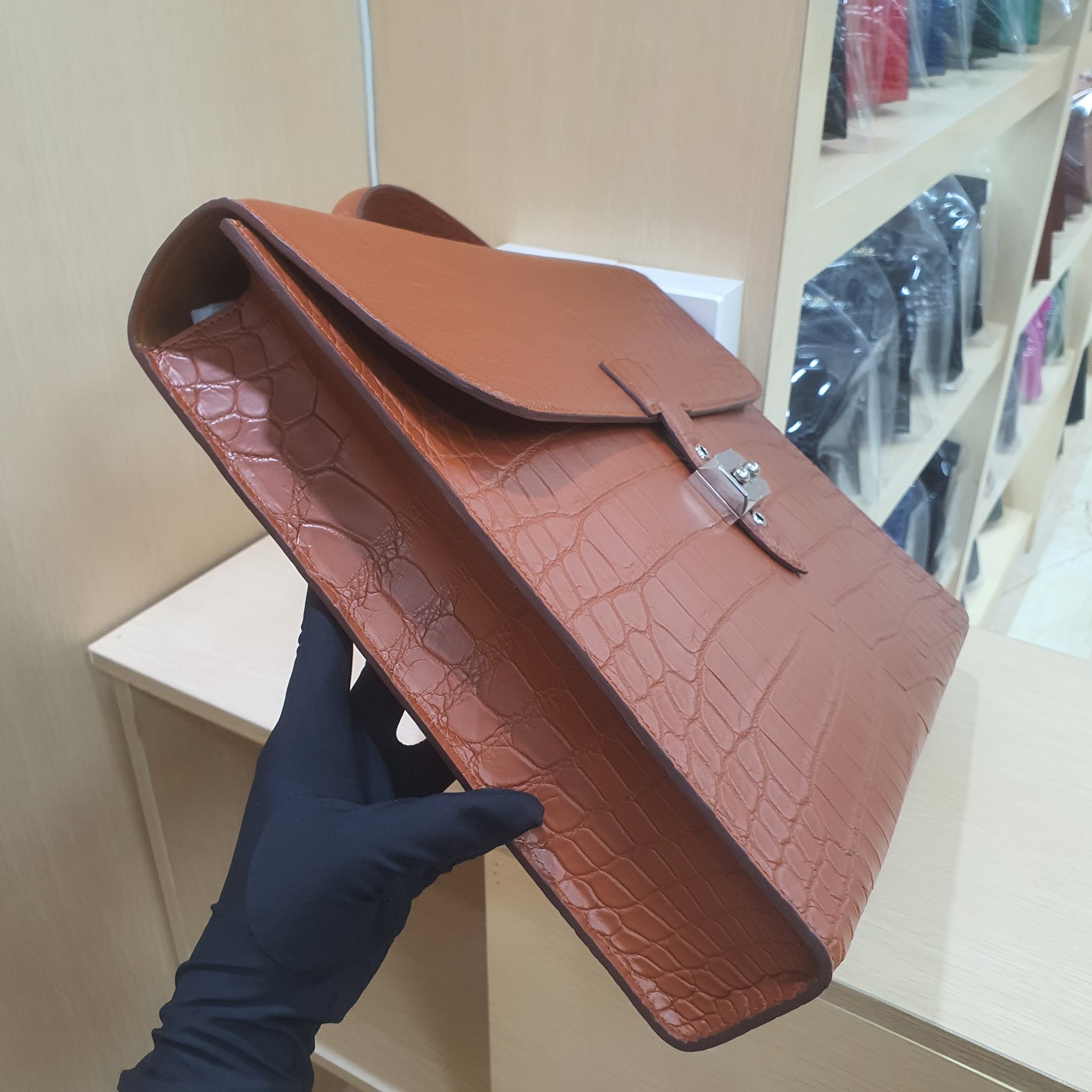 Hermes Briefcase Brown 37 30 6 5cm business