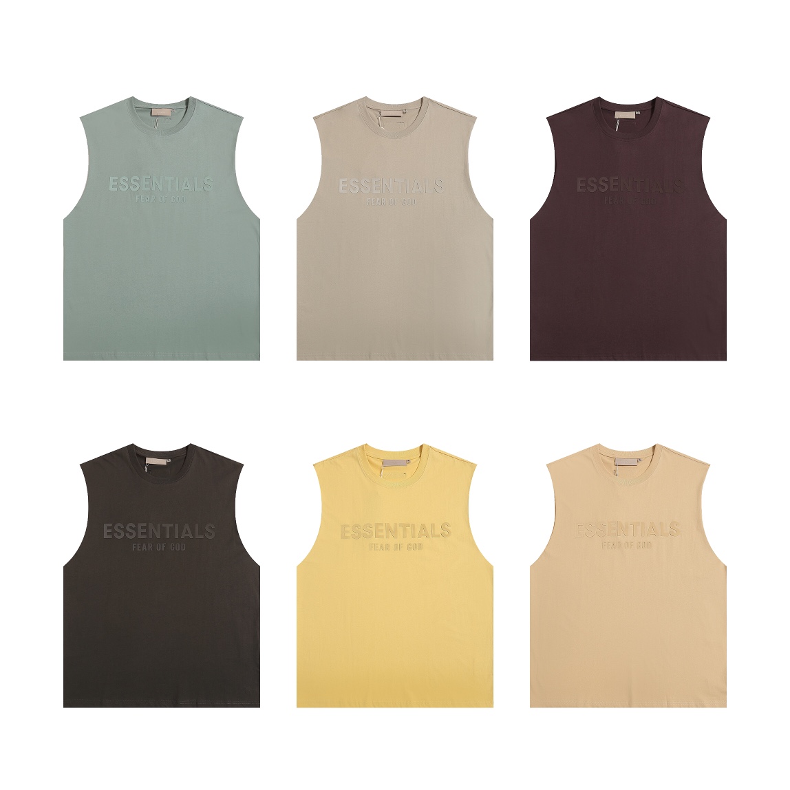 ESSENTIALS FEAR OF GOD
新品双排前字母无袖T恤背心
款号：BX8825#...