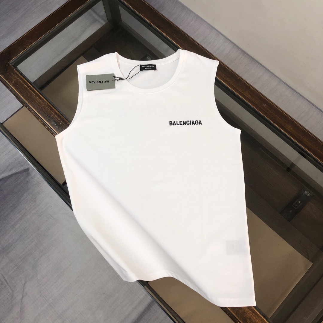 Balenciaga Clothing Tank Tops&Camis From China
 Black White Cotton Spring/Summer Collection Fashion