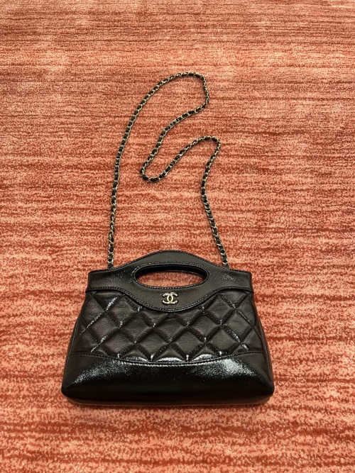 31Bag Nano: Chic Black Crossbody Bag with Light Gold Hardware 1 31Bag Nano: Chic Black Crossbody Bag with Light Gold Hardware