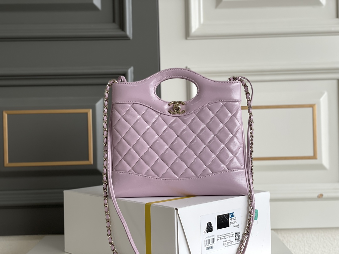 Chanel Borsette Borse Tote Rosa Platino Viola Bianco Pelle d'agnello di pecora Fashion Mini