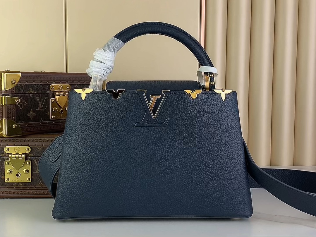 Louis Vuitton LV Capucines Taschen Handtaschen Blau Dunkelblau m48865