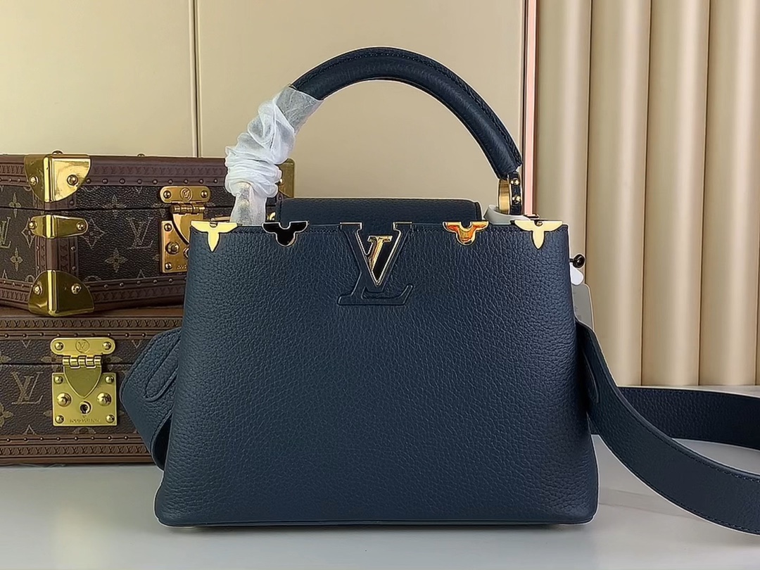 Was sind die besten Nachbildung
 Louis Vuitton LV Capucines Taschen Handtaschen Blau Dunkelblau m48865