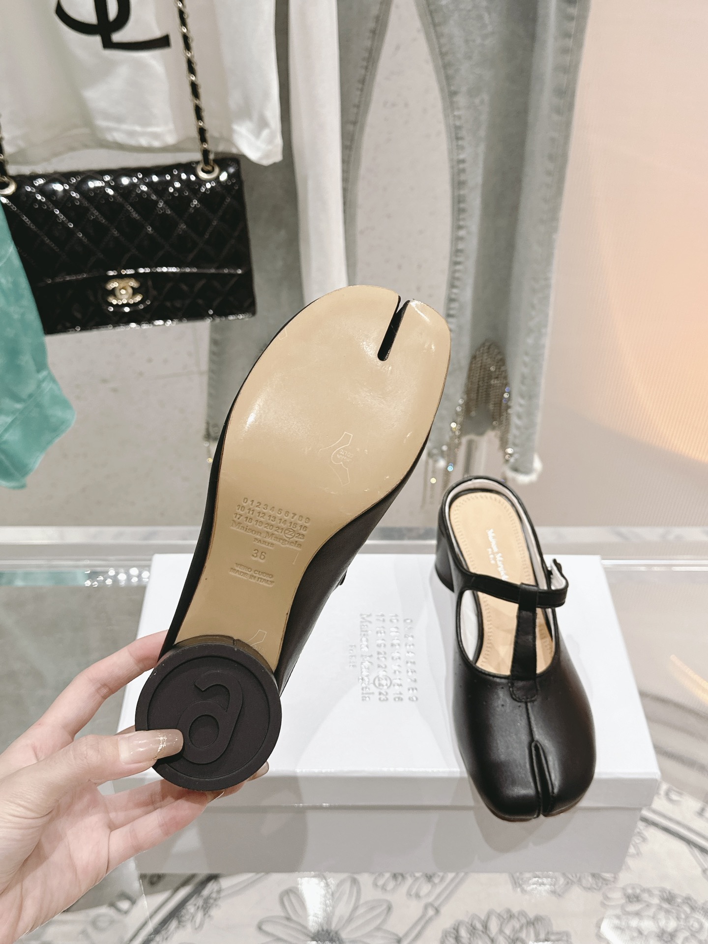 Top Quality Maison Margiela Ballerina Flat-Tabi Sole-Shoe Sandals in Cattle Skin, 35-40 Sizes - 图片 9