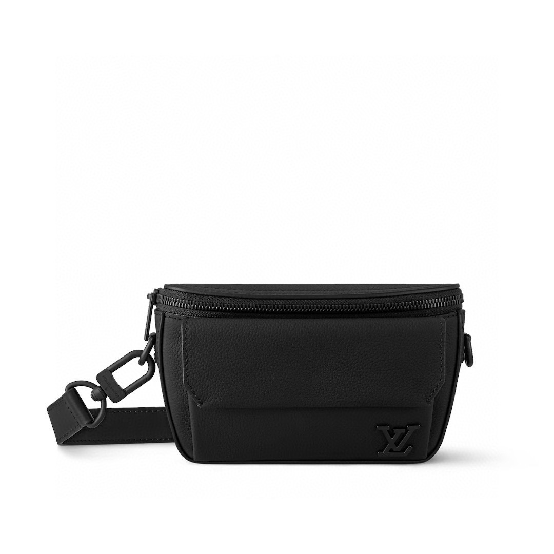 Louis Vuitton [Pilot Aer Postman Handbag] M83563 Black Official Show So Handsome