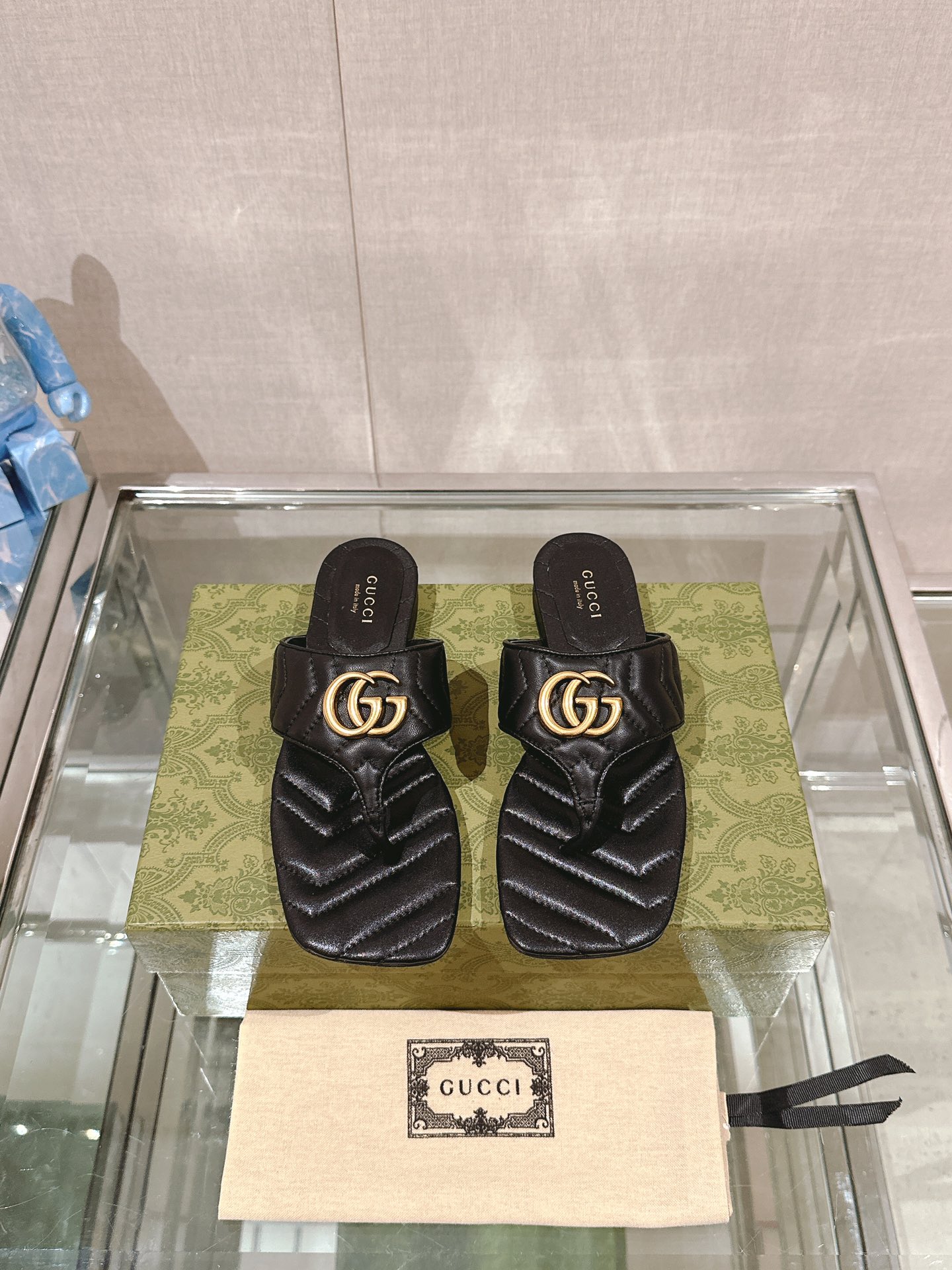 Gucci Infradito Scarpe con Tacco Alto Pantofole Venditori online
 Cuoio genuino Pelle d’agnello di pecora