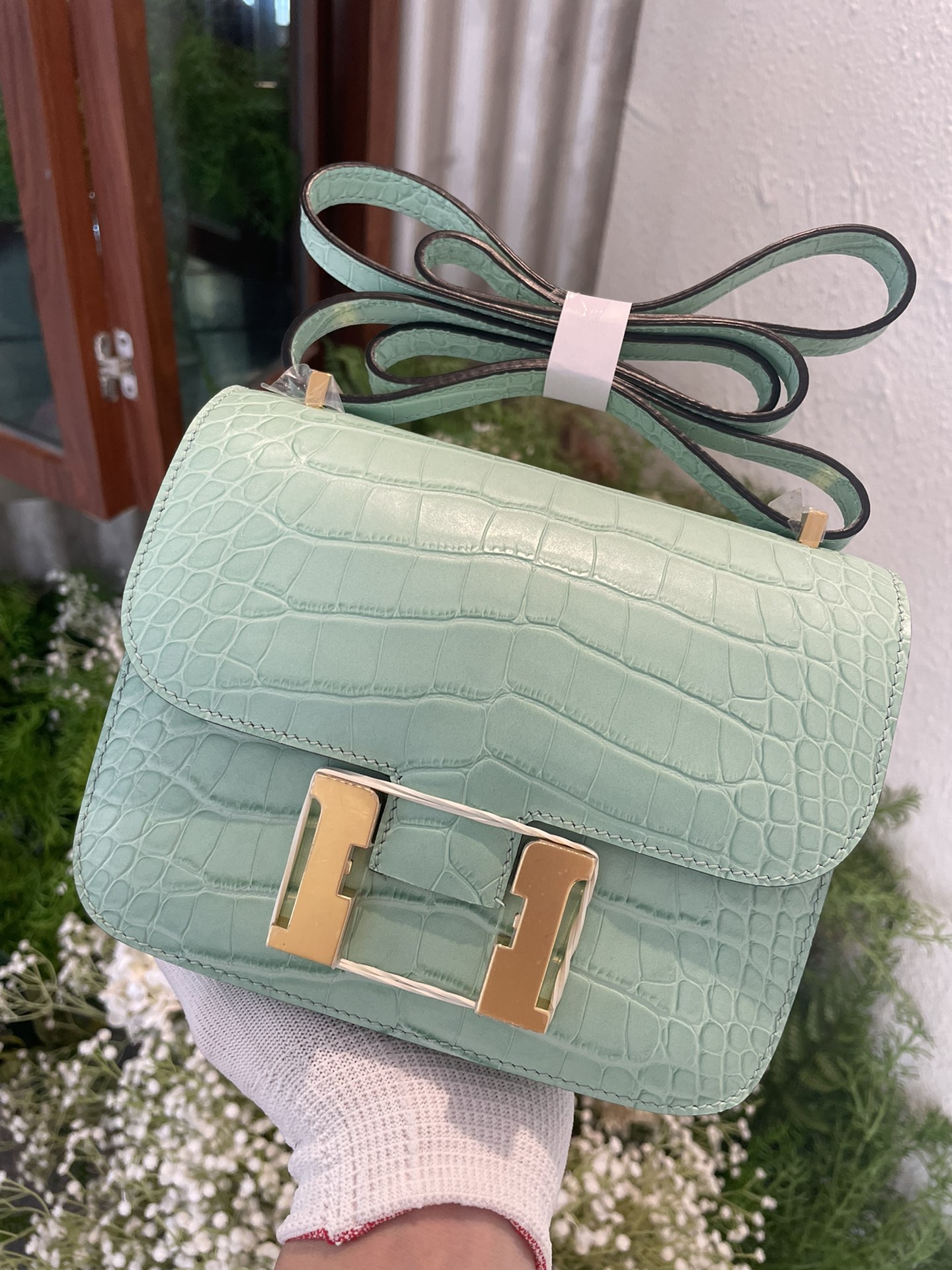 Elegant Constance 18cm Crocodile Pattern Shoulder Bag with Gold-Silver Hardware 1 Elegant Constance 18cm Crocodile Pattern Shoulder Bag with Gold-Silver Hardware