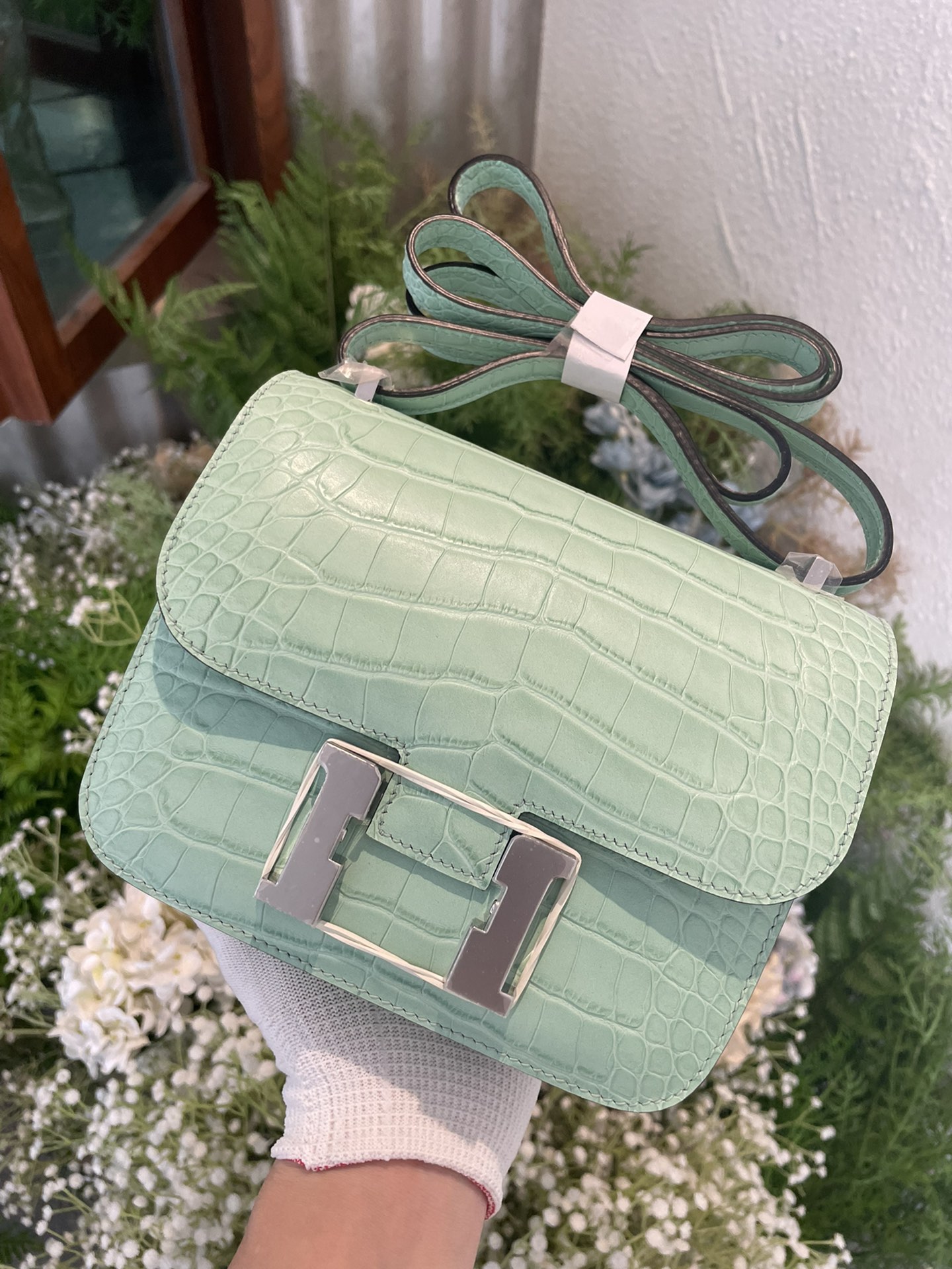 Elegant Constance 18cm Crocodile Pattern Shoulder Bag with Gold-Silver Hardware 8 i1716964762 9696 7