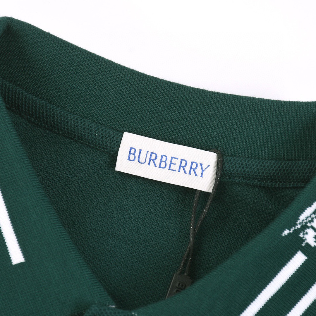 180 巴宝莉/Burberry 夏季新品 战马刺绣翻领短袖polo衫 定制双股丝光珠地棉面料