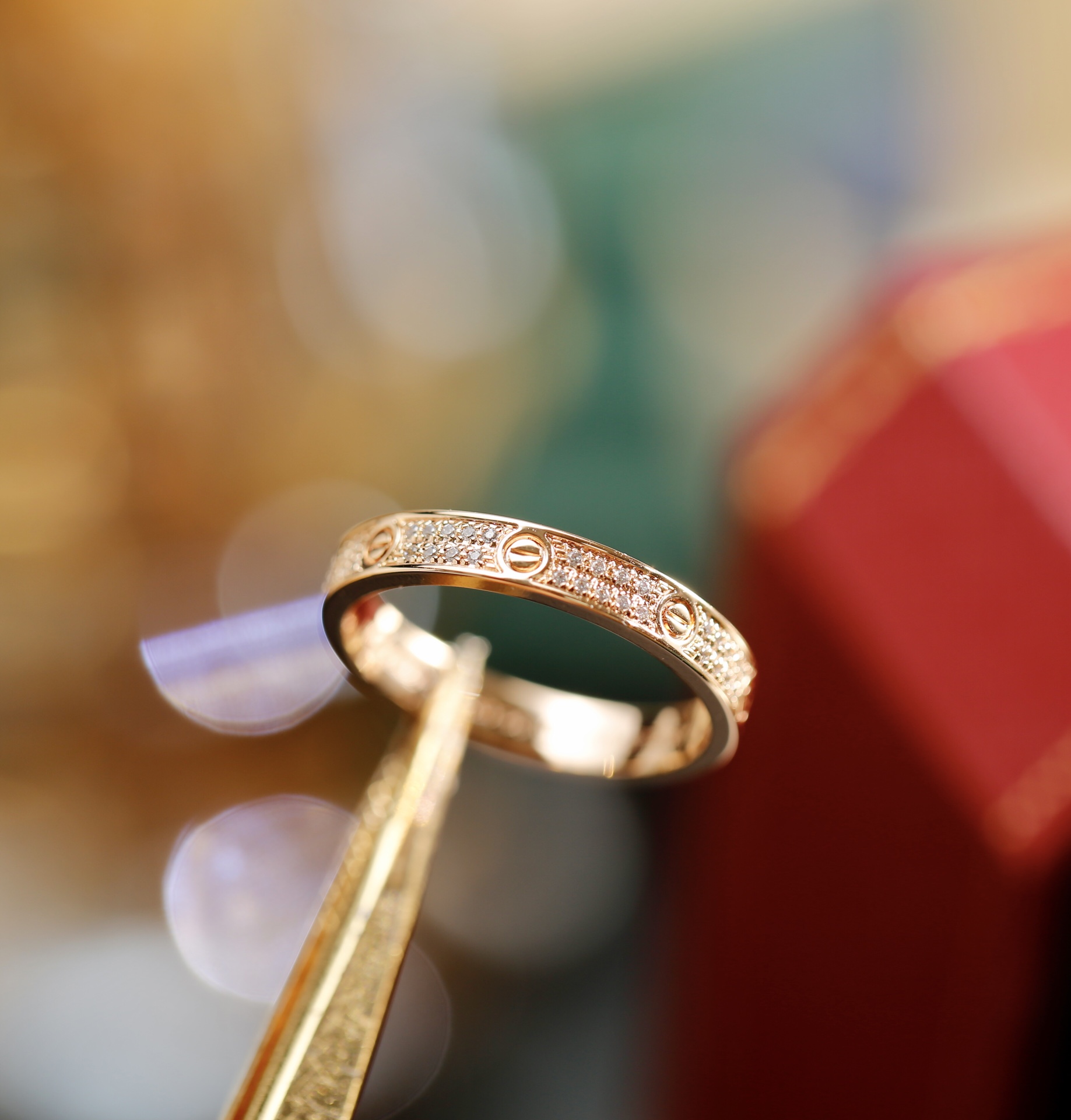 Cartier Cartier 银色 窄版满天星两排钻戒指
