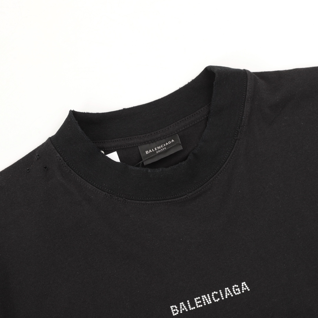 P150 Balenciaga/巴黎世家 背后烫钻短袖T恤