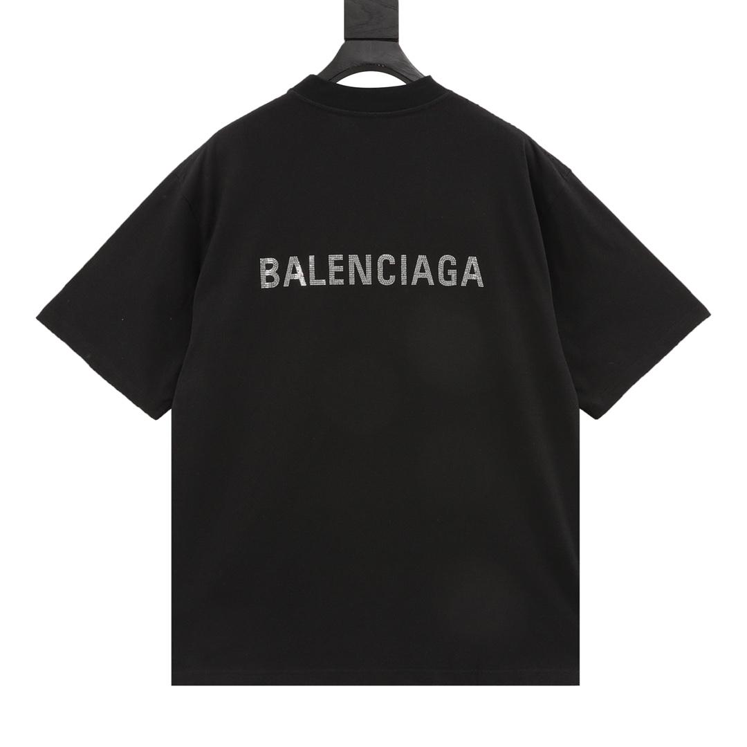 P150 Balenciaga/巴黎世家 背后烫钻短袖T恤