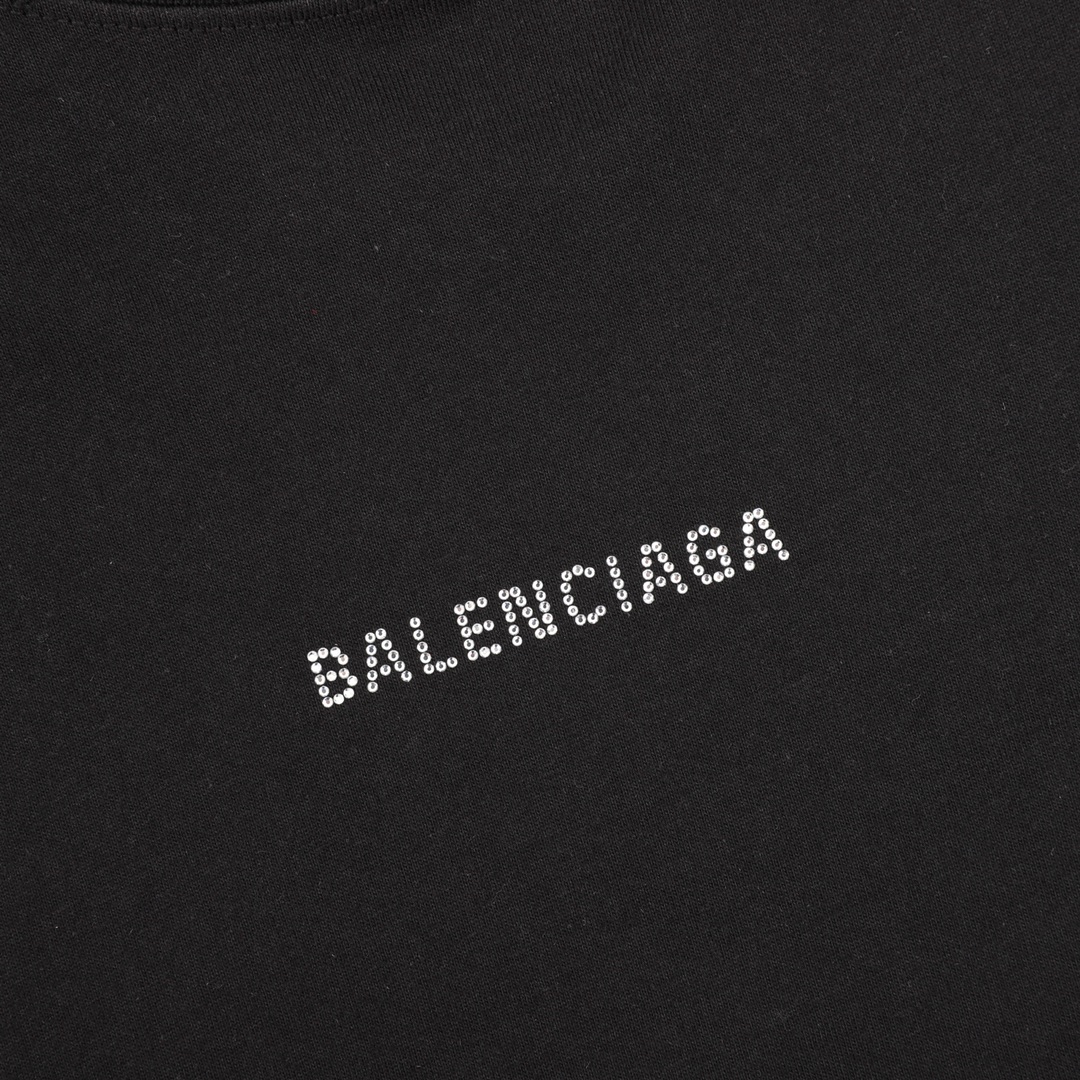 P150 Balenciaga/巴黎世家 背后烫钻短袖T恤