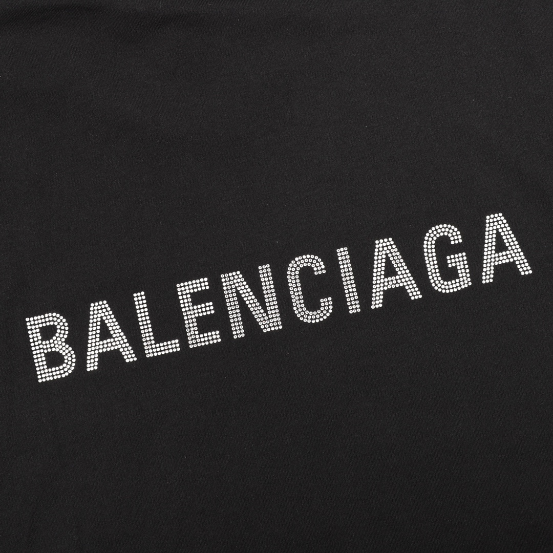 P150 Balenciaga/巴黎世家 背后烫钻短袖T恤