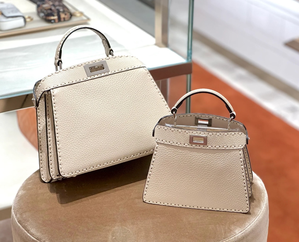 Fendi I See U Petite Small HandbagCamellia White