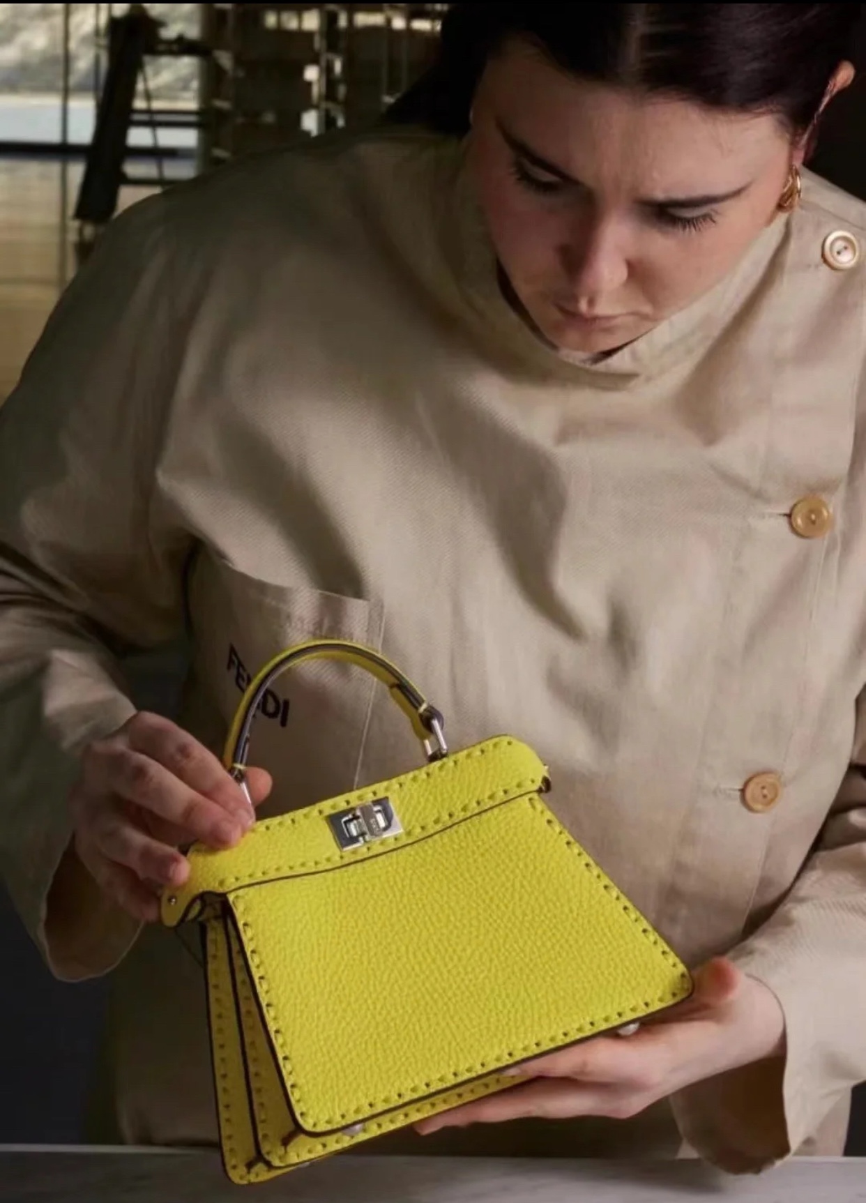 Fendi I See U Petite Small HandbagYellow