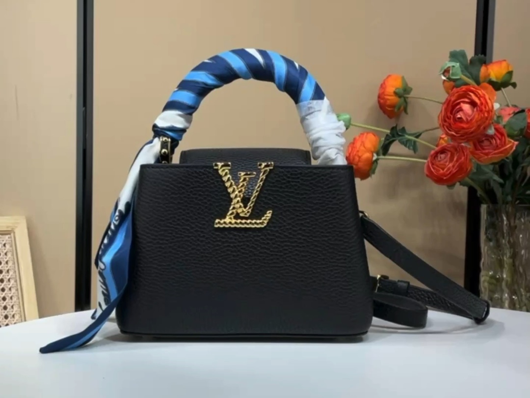 Louis Vuitton [Capucines mini handbag] M24673 48865 (silk scarf wrist) short video