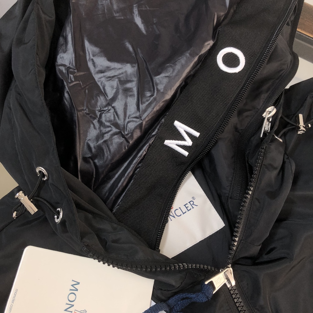 Moncler Clothing Coats & Jackets Windbreaker Black