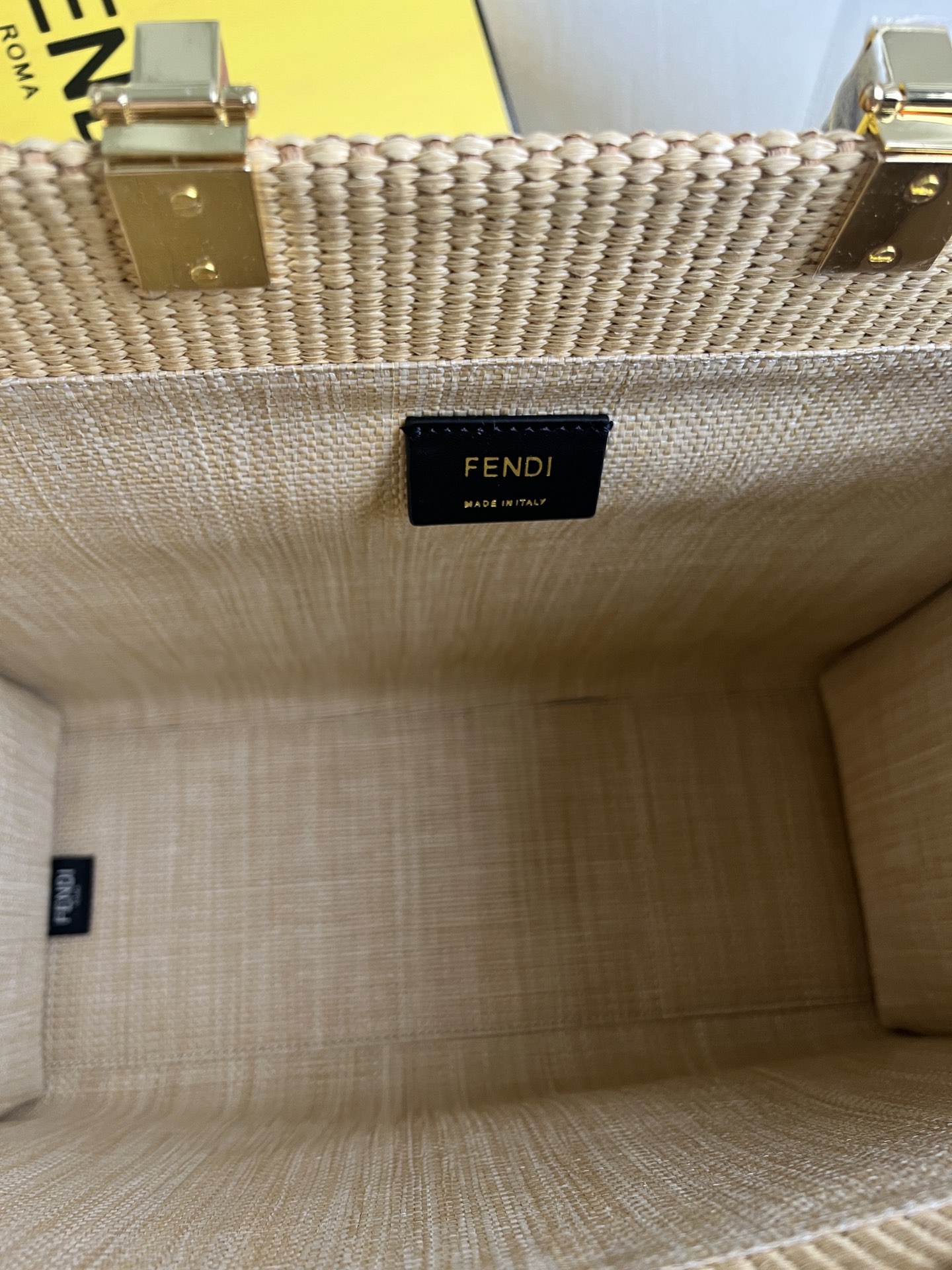 Fendi Sunshine Raffia Tote Bag, Summer Woven Handbag, 31x17x35cm 8 i1717161454 4668 6