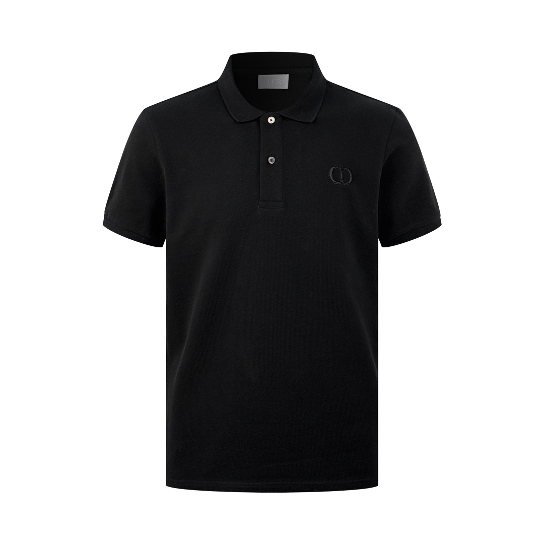 Buy Luxury 2023
 Dior Clothing Polo Replica Wholesale
 Black Embroidery Cotton TPU